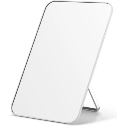 MIRRORWIX Desk Makeup Mirror – 8 x 5 Inches Table Mirror with Foldable Stand & Hanging Hole, Portable Travel Vanity Mirror